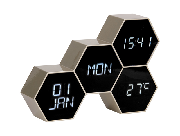 Alarm clock Six in the Mix gold painted