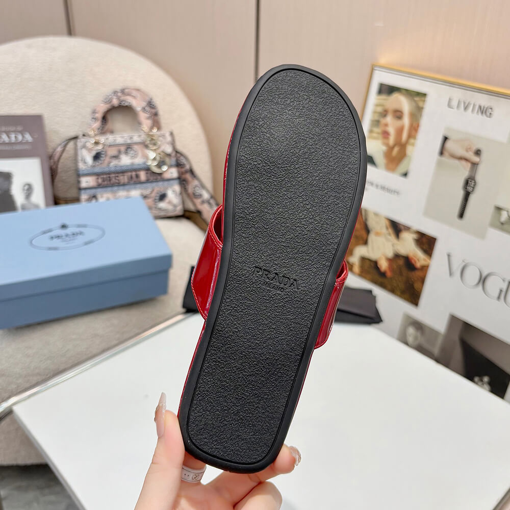 Prada Brushed leather thong sandals - Top Club