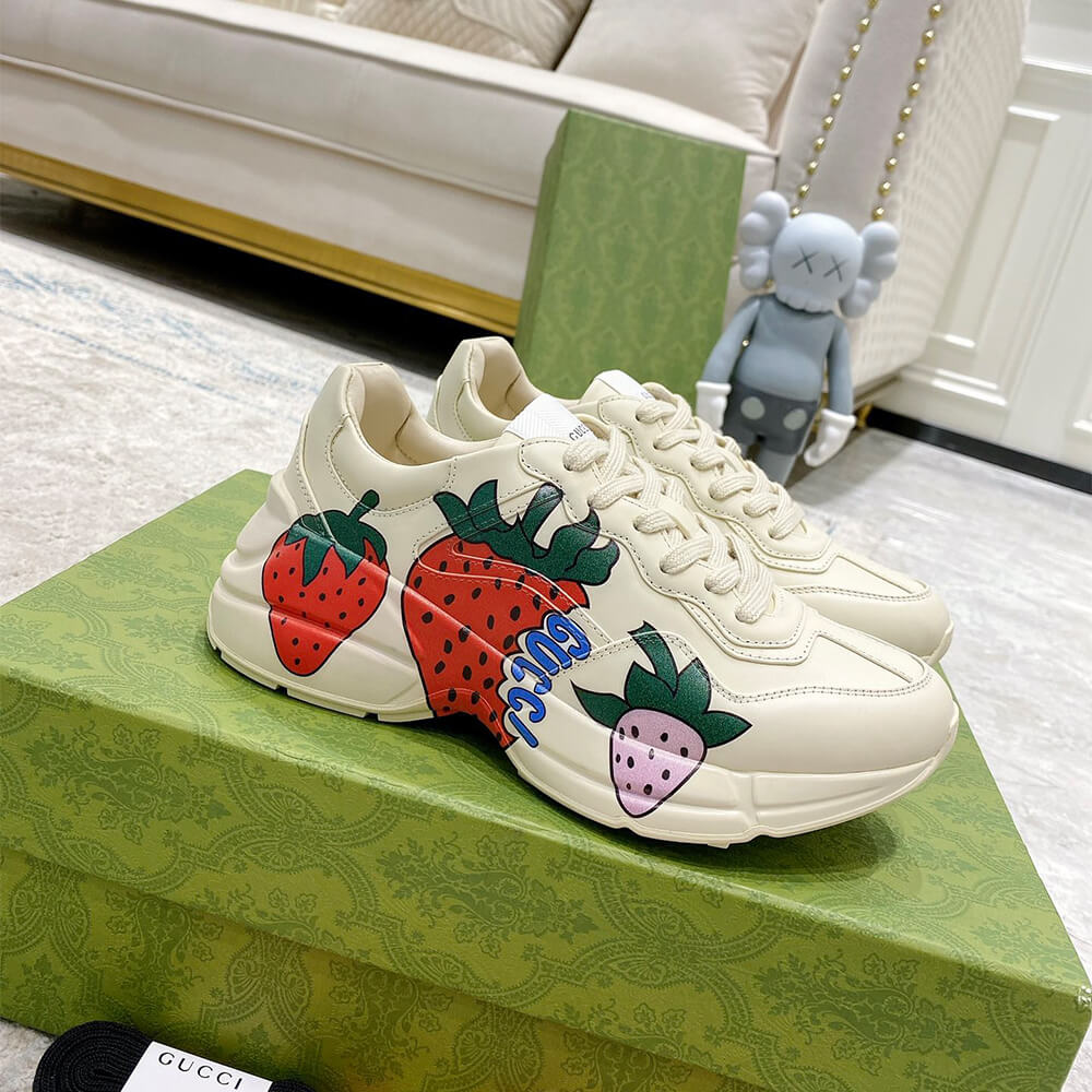 Gucci Strawberries Rhyton Sneaker - Top Club