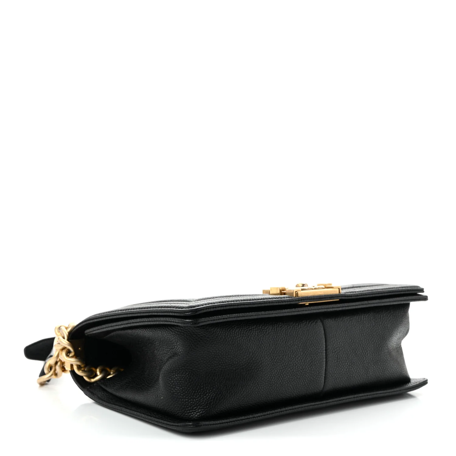 Caviar Quilted Medium Boy Flap Black - Top Club