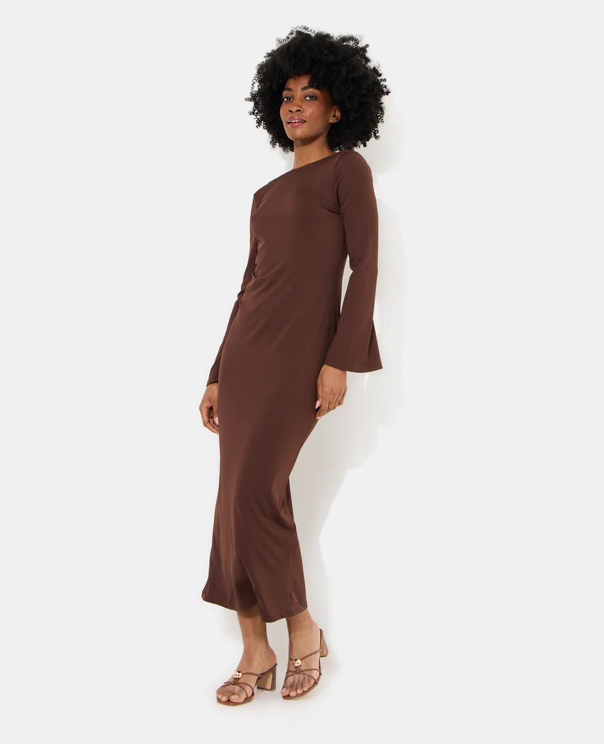 Pimkie Robe longue dos nu avec manches flare