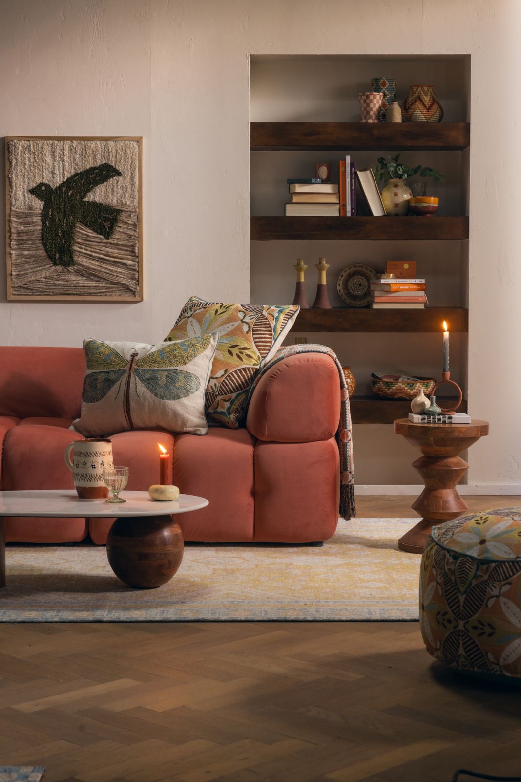 Marquis modulaire bank Salvador dark pink