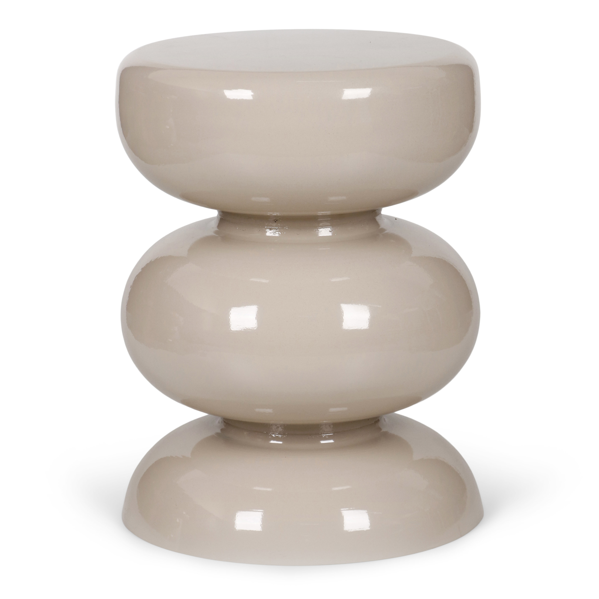 Bijzettafel Mala glossy beige
