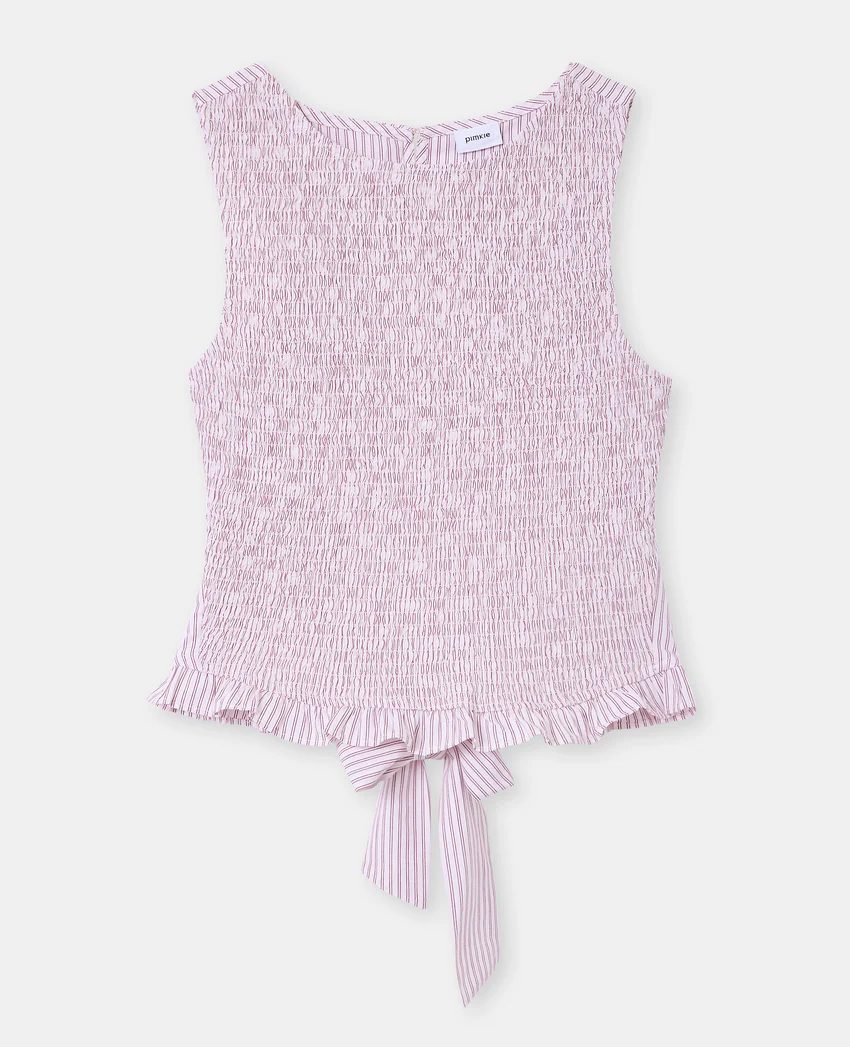 Pimkie Top rayé smocké avec dos ouvert