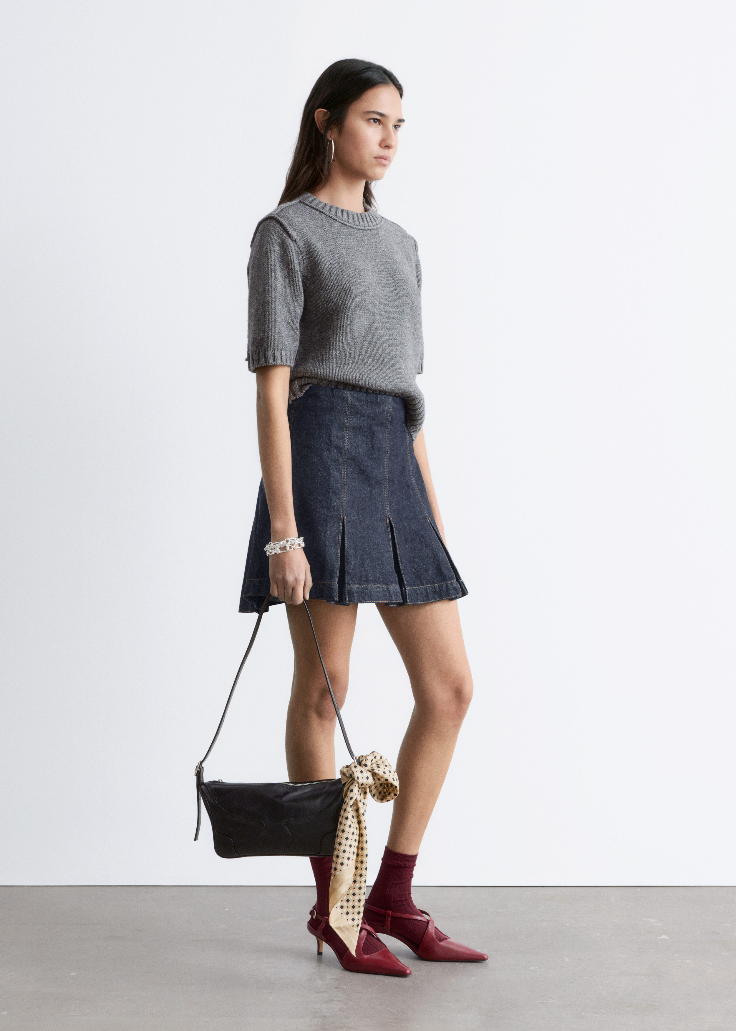 & Other Stories RIB-KNIT T-SHIRT
