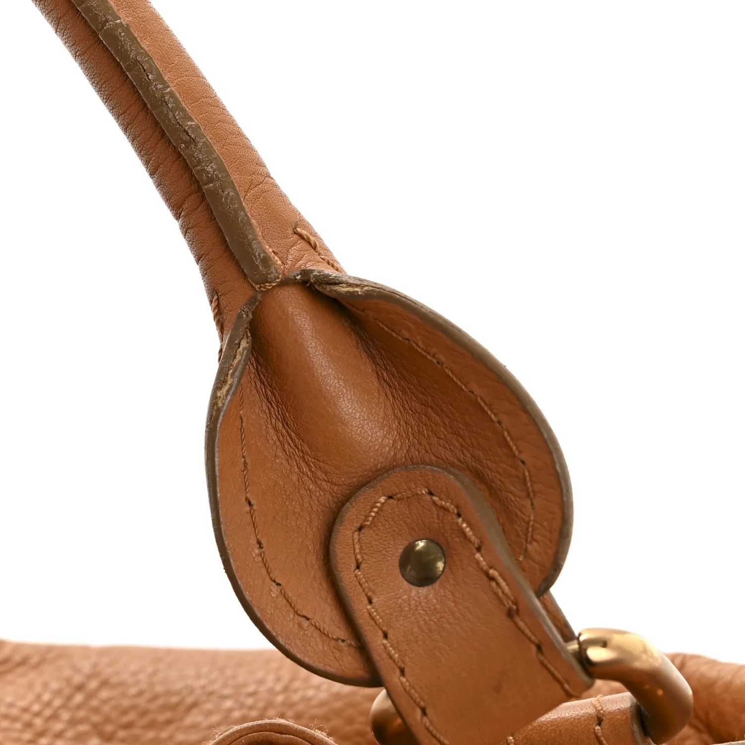Calfskin Medium Paddington Satchel Tan - Top Club