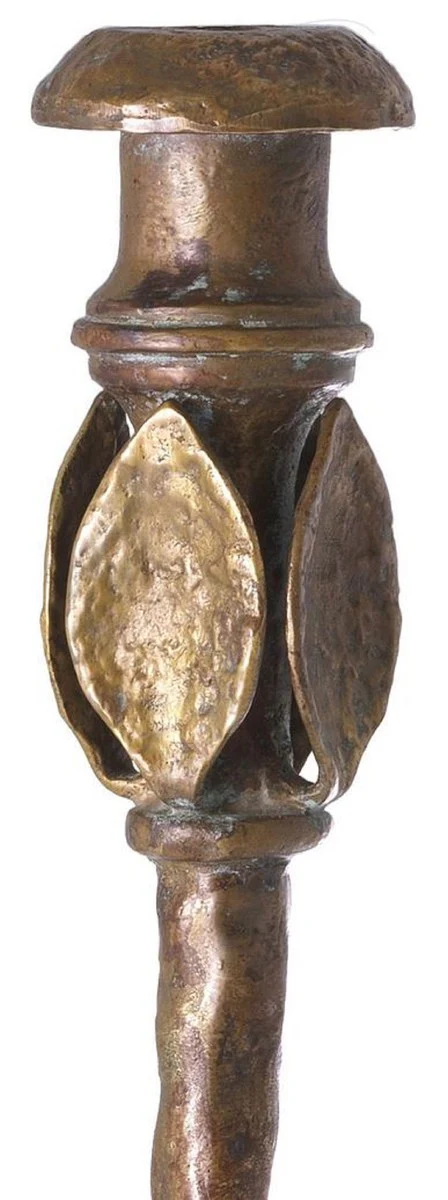 Luxury candle holder vintage brass colored 15 x 14.5 x H. 55 cm - brass candlestick - hotel & restaurant decorative accessories - luxury quality