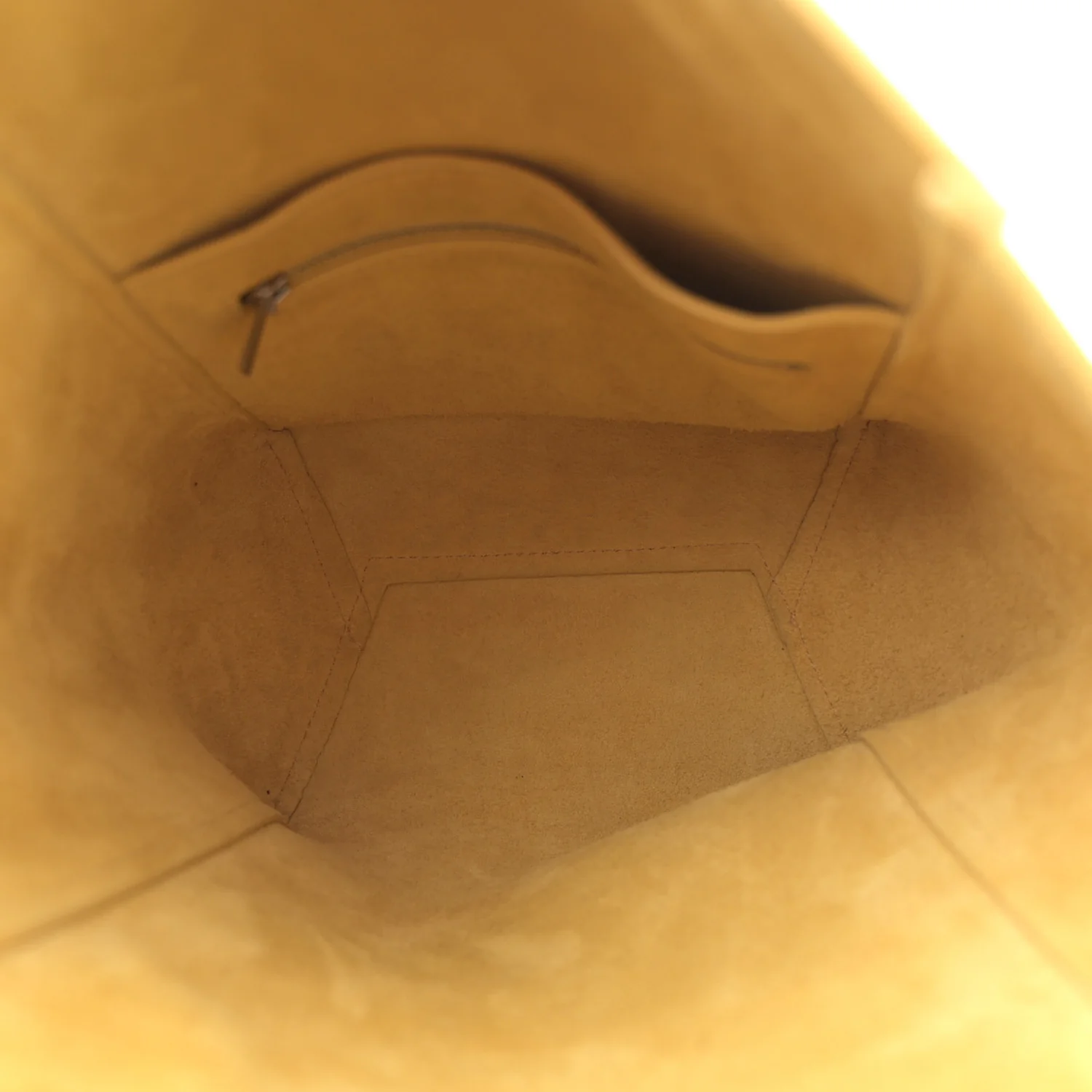 Soft Grained Calfskin Small Sangle Bucket Bag Ocre - Top Club