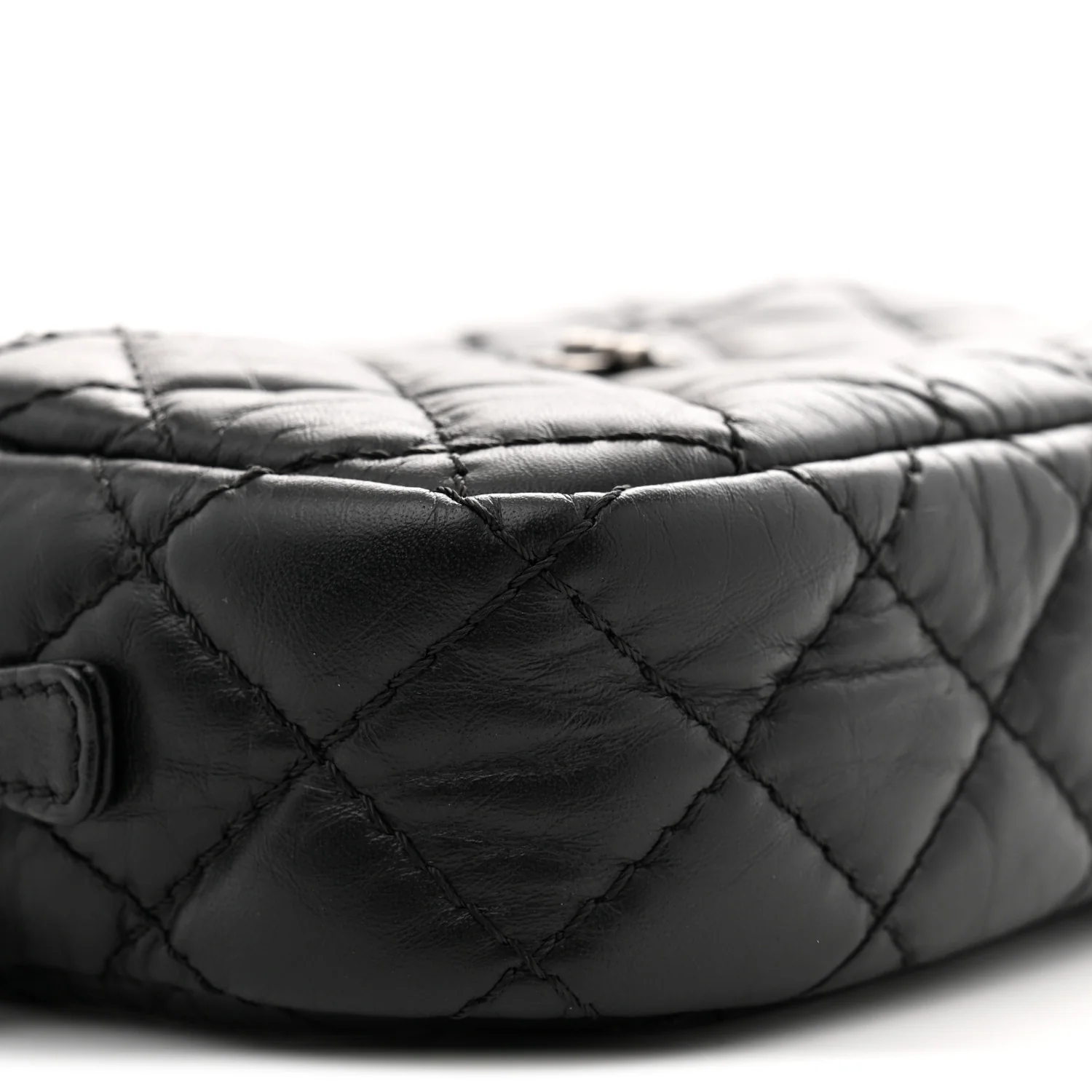 Aged Calfskin Quilted Mini Reissue Camera Case Black - Top Club