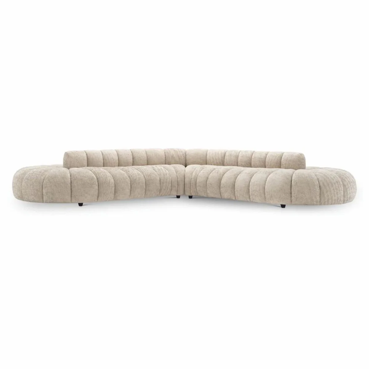 Luxury sofa beige / black 331 cm - luxury hotel furniture