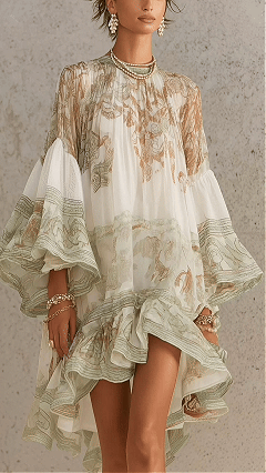 Women's Printed Ruffled Resort Style Loose Flowy Fashion Short Skirt - Nordfashionstorm - Women's Clothing, Fashion for You - Nordfashionstorm.com