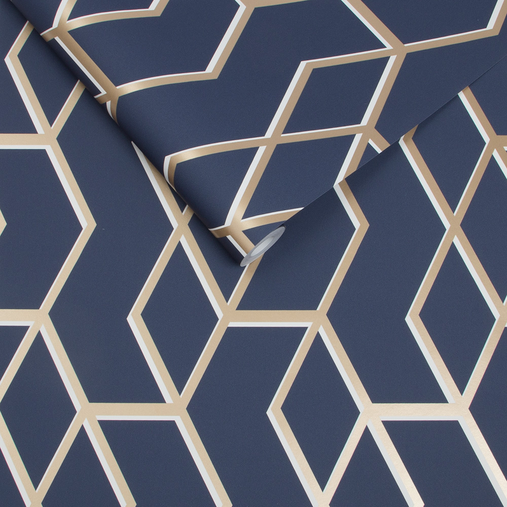 Graham & Brown  vliesbehang  Archetype Navy Gold Graham & Brown  vliesbehang  Archetype Navy Gold