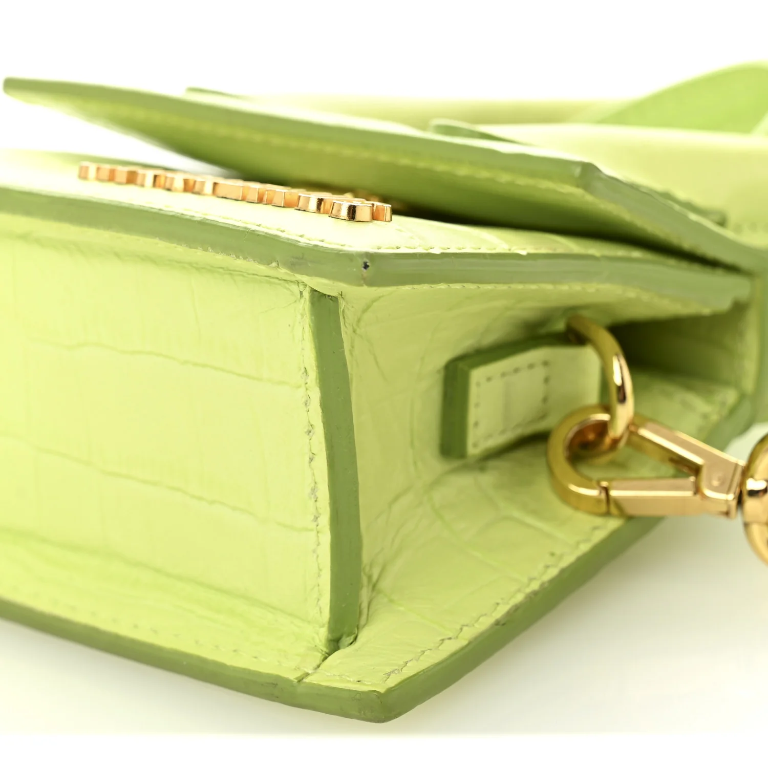Calfskin Crocodile Embossed Le Chiquito Light Green - Top Club
