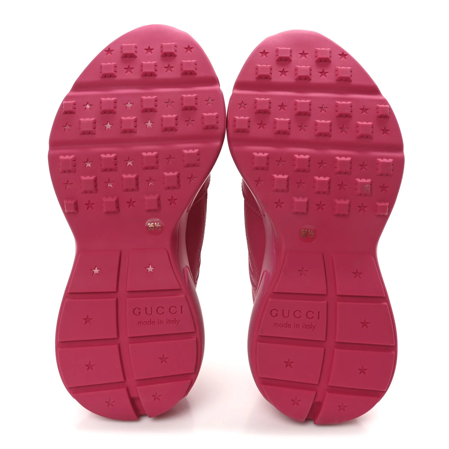 Calfskin Logo Womens Rhyton Sneakers 35.5 Box Pink - Top Club