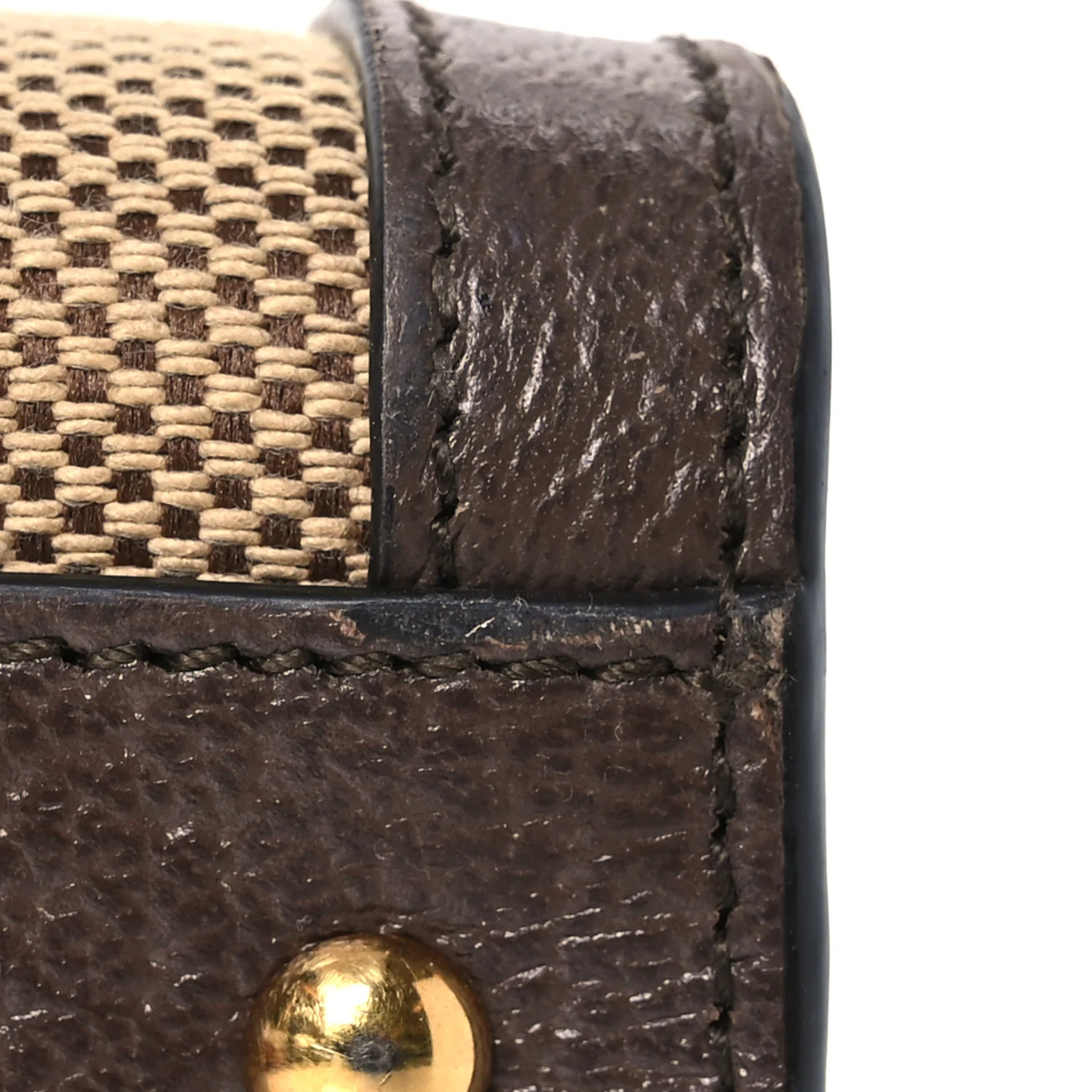 Monogram Jumbo GG Textured Dollar Calfskin Small Diana Tote Bag Camel Ebony New Acero - Top Club