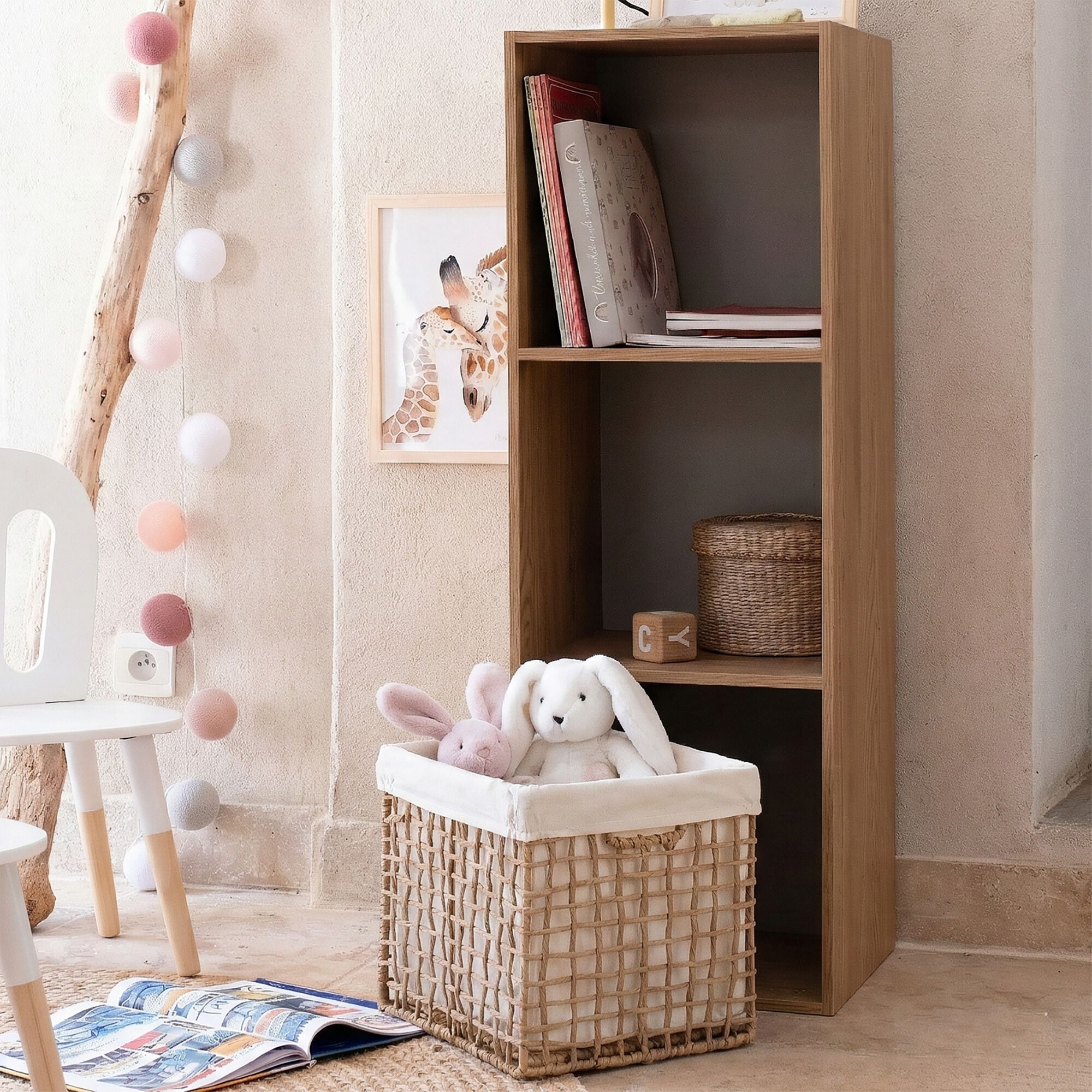 DARIUS - Panier de rangement en corde de papier H30xL32cm - naturel