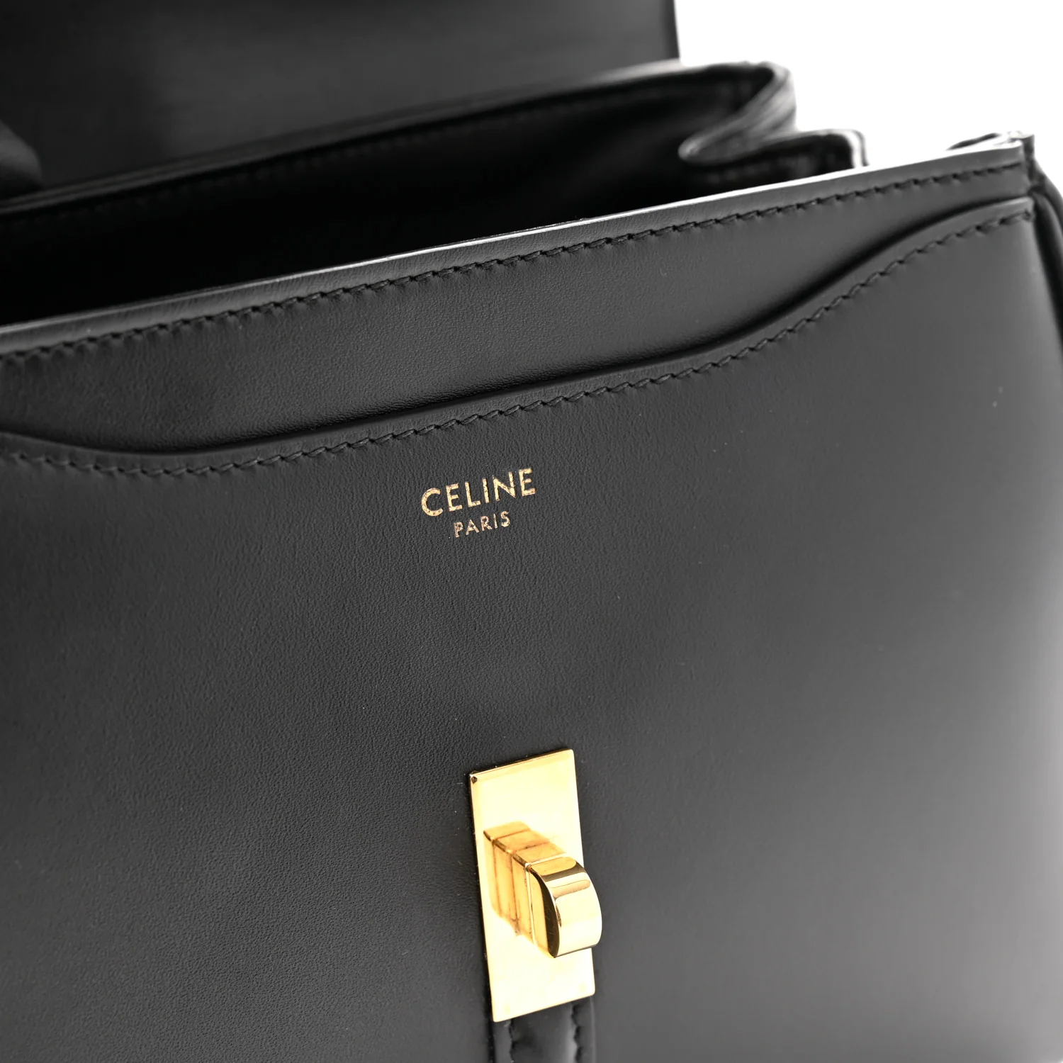 Satinated Calfskin Small 16 Top Handle Bag Black - Top Club
