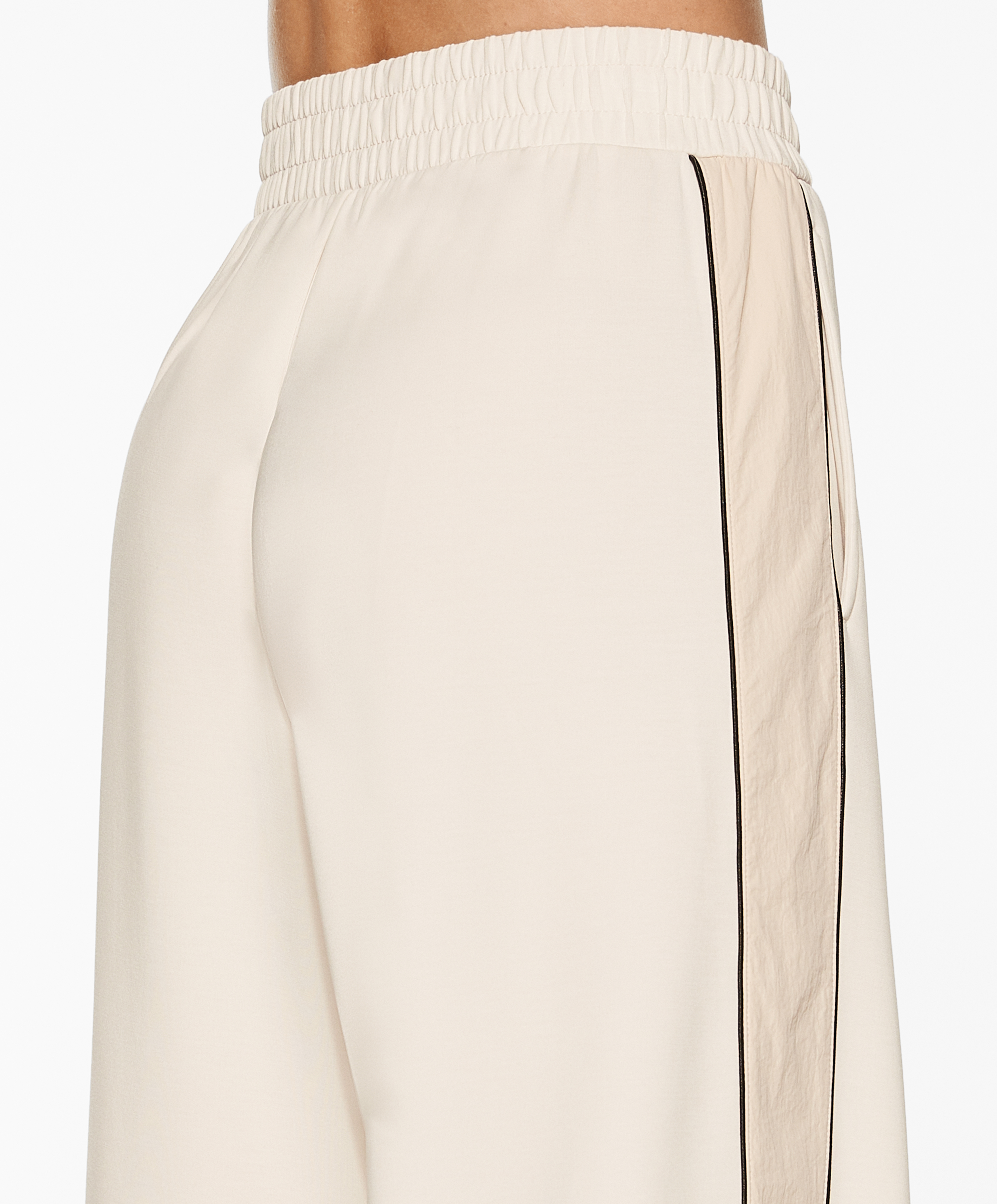 OYSHO Side appliqué straight-leg trousers with modal