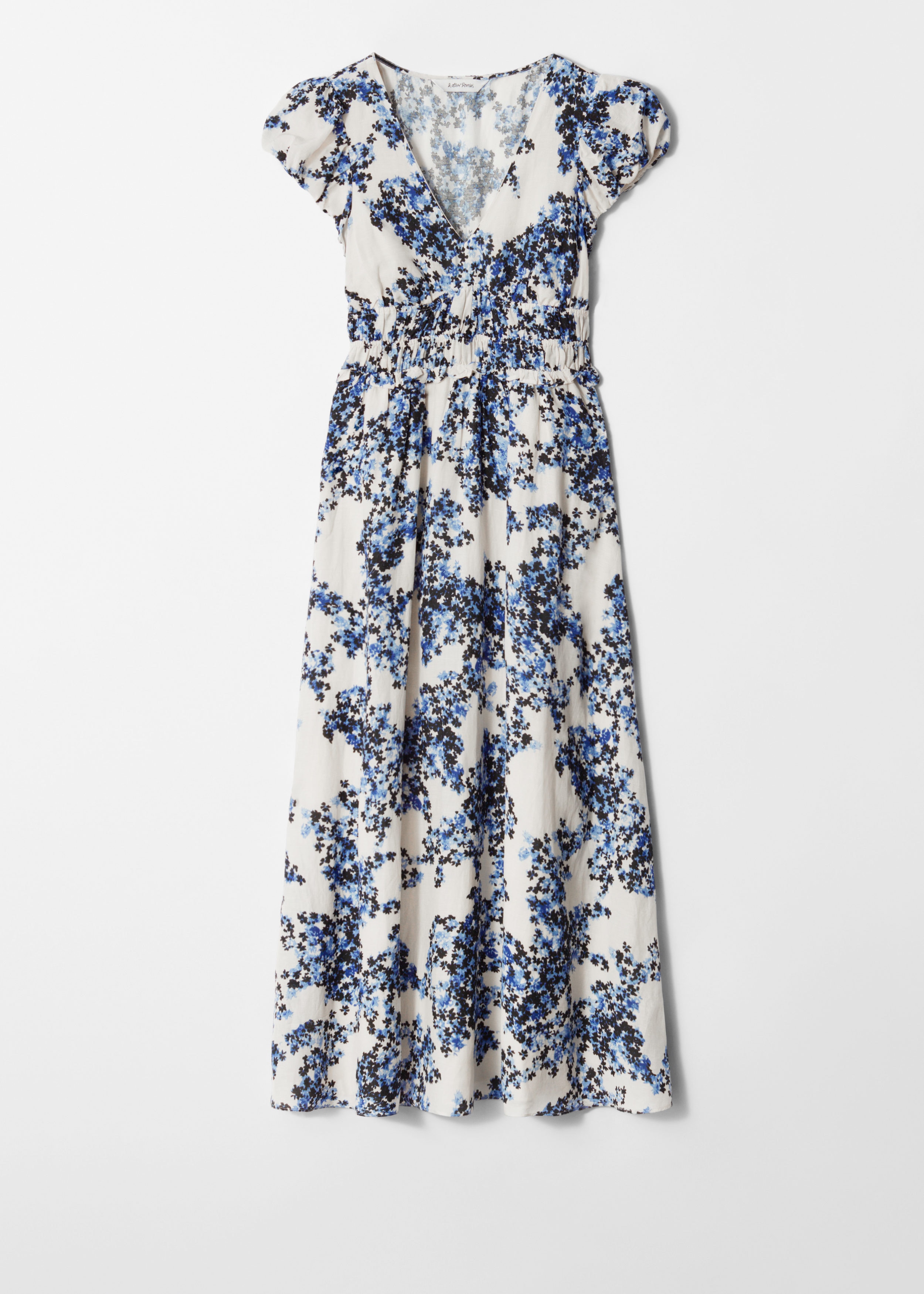 & Other Stories BUBBLE-SLEEVE MIDI DRESS