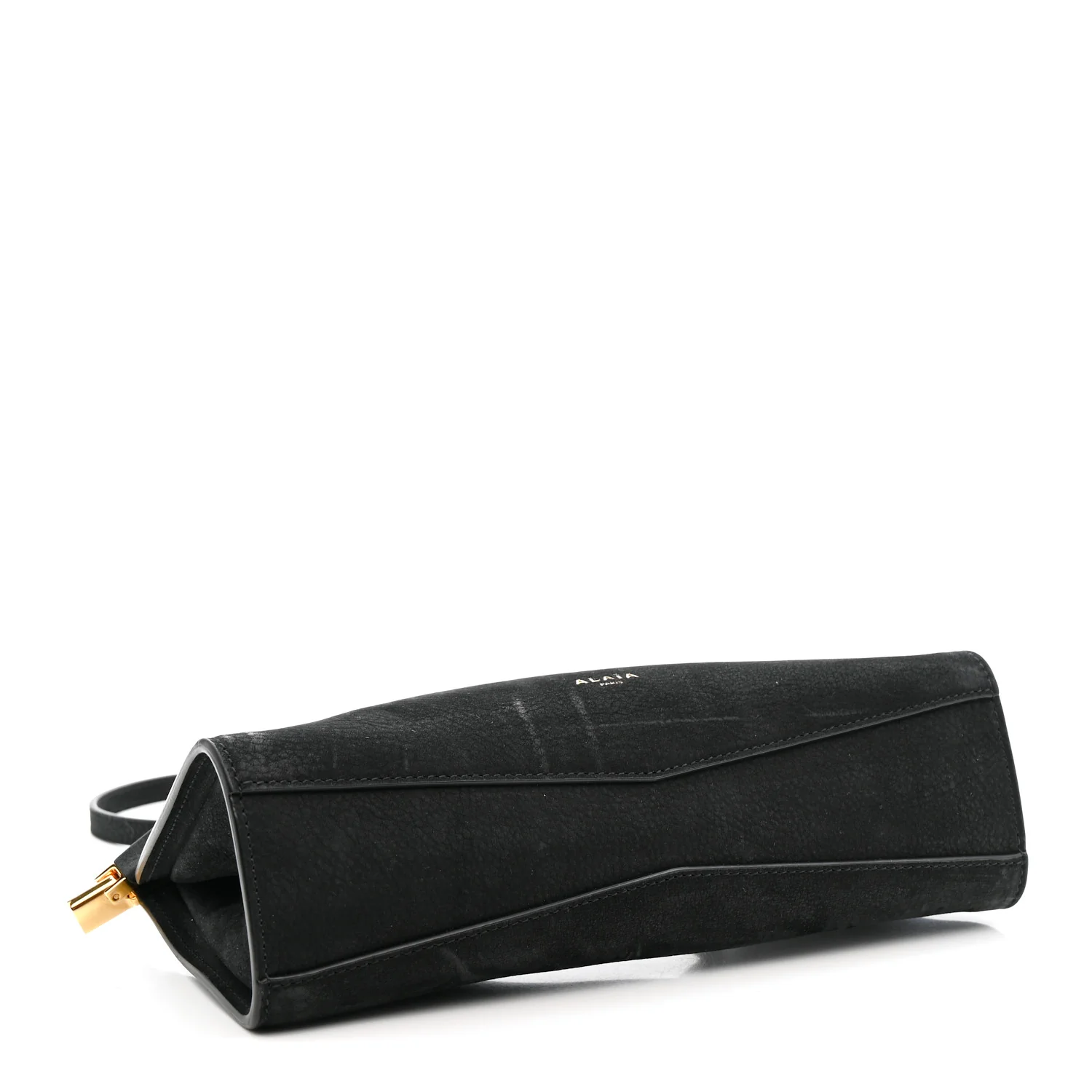Suede Le Click East West Small Bag Black - Top Club