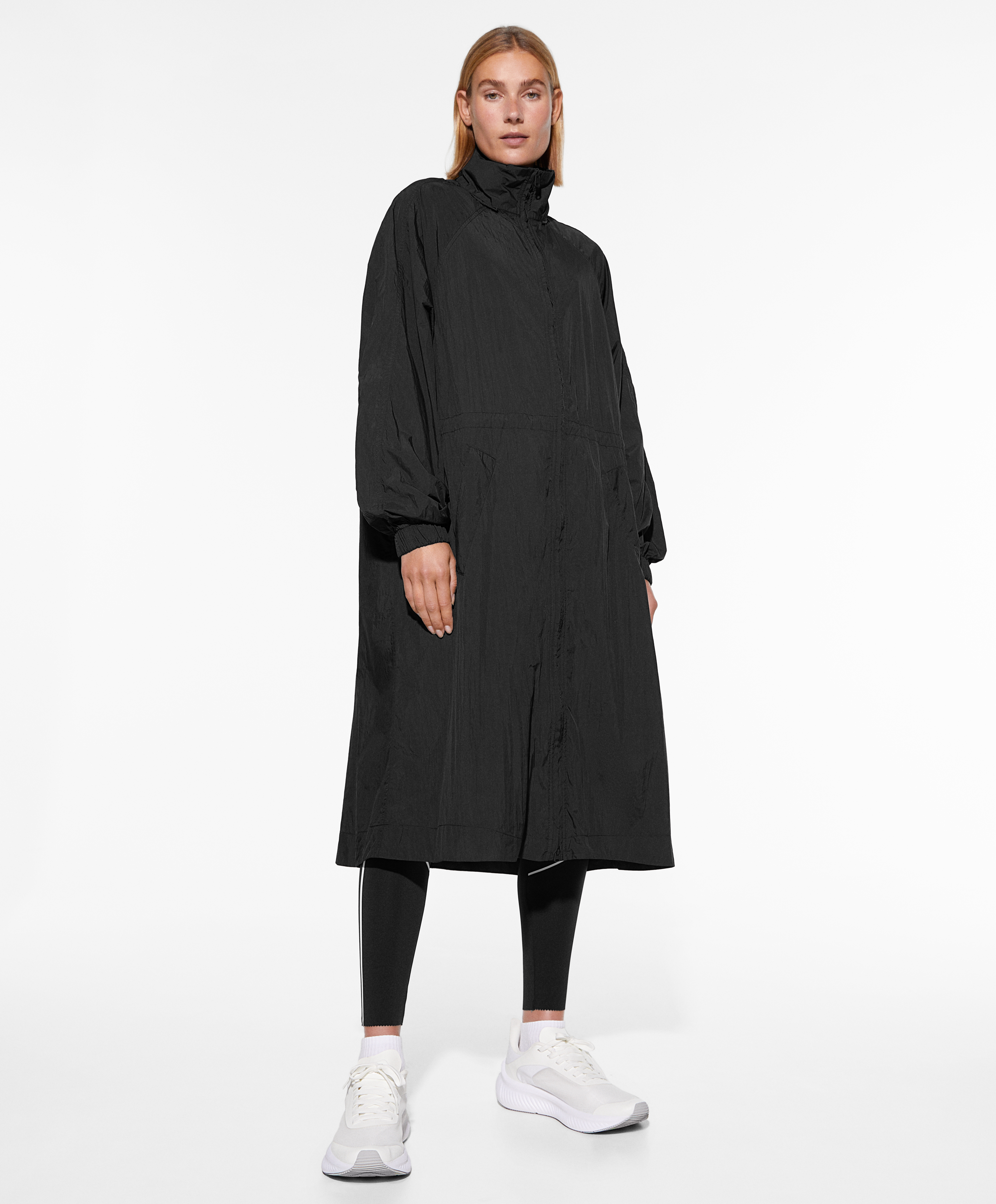 OYSHO Water-repellent midi jacket