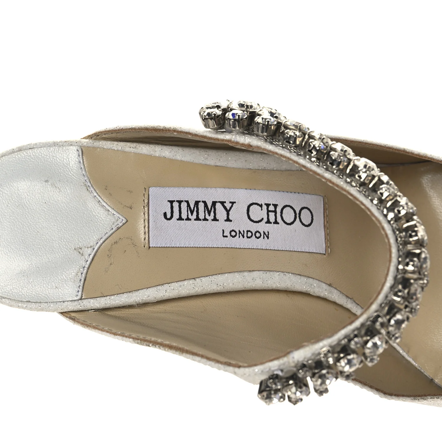 Canvas Glitter Crystal Bing 100 Pumps 36 White - Top Club
