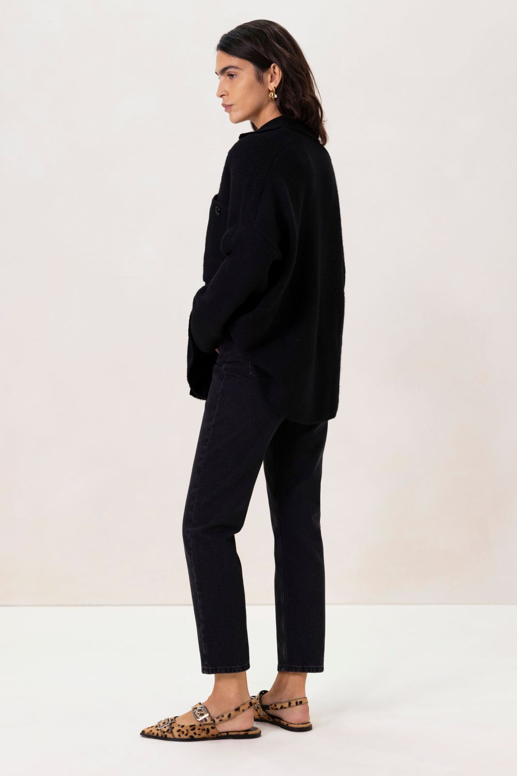 Zwarte high waist slim fit jeans