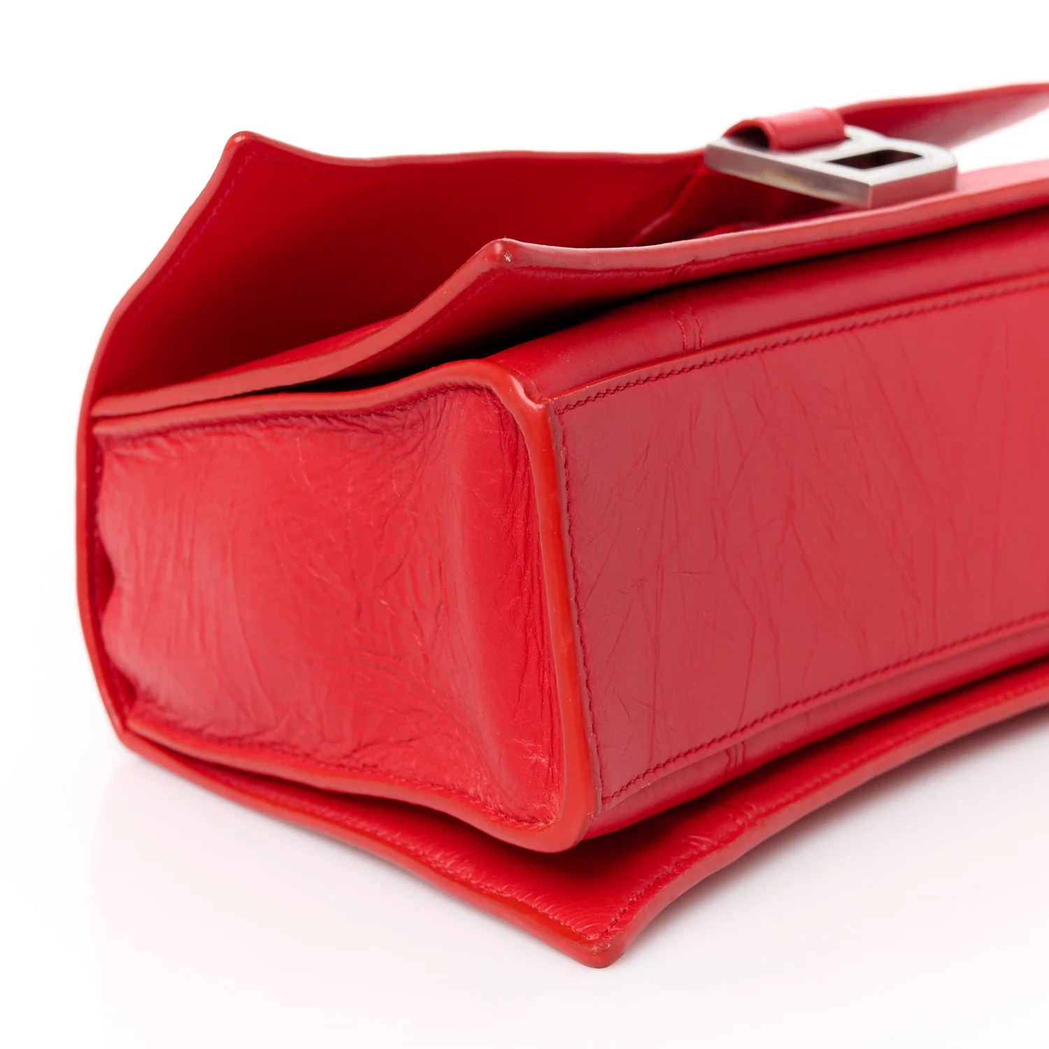 Arena Calfskin Small Crush Chain Bag Tomato Red - Top Club