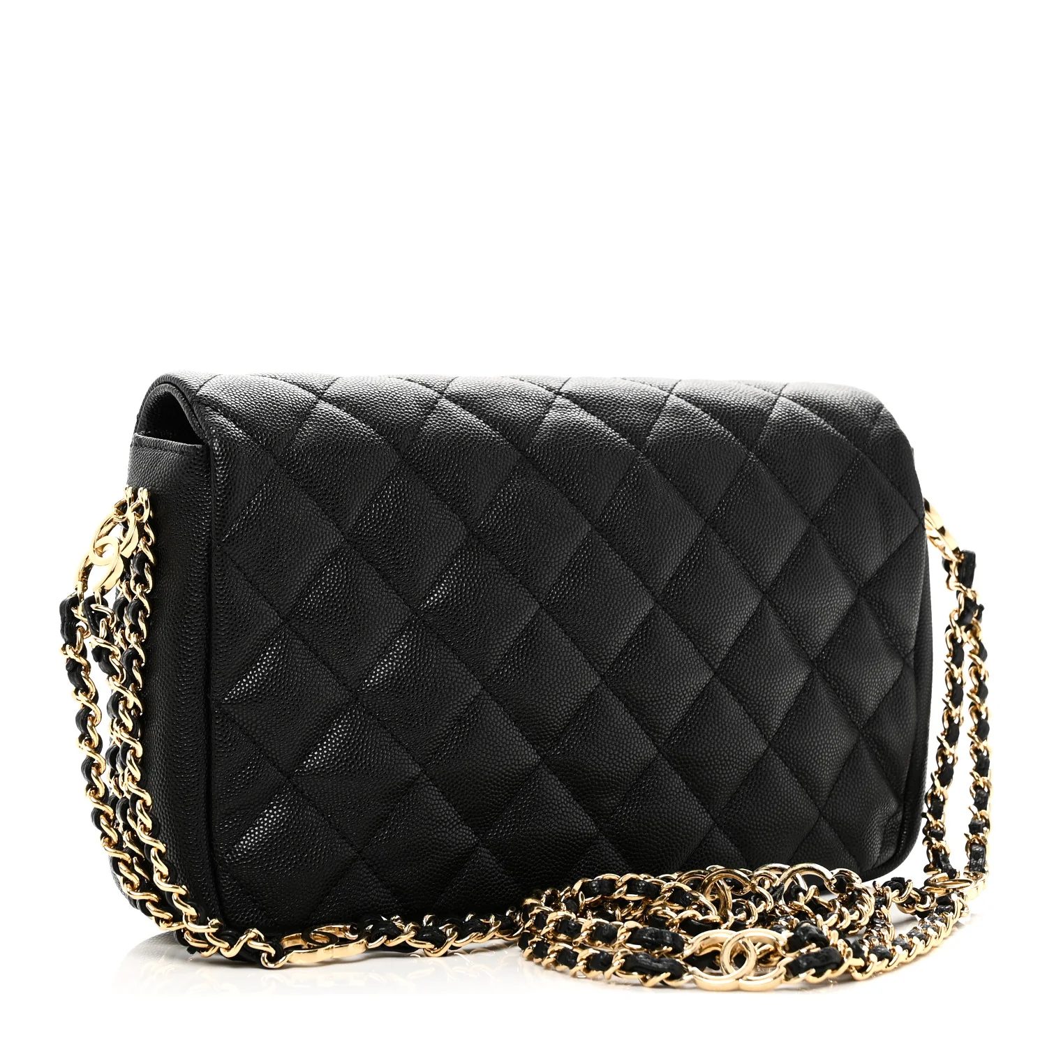 Caviar Quilted Small CC You Flap Black - Top Club