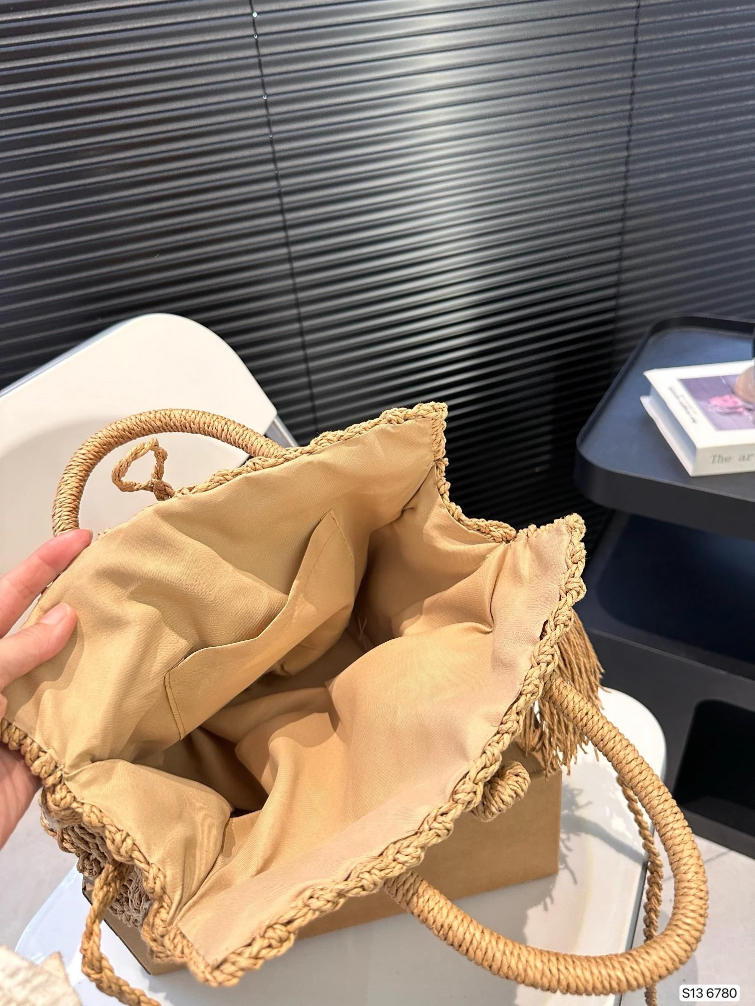 SAINT LAURENT YSL Vacation Woven Tote Bag 27x18cm - Top Club