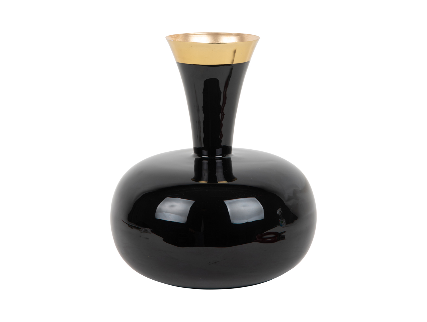 Vase Yara large enamel black