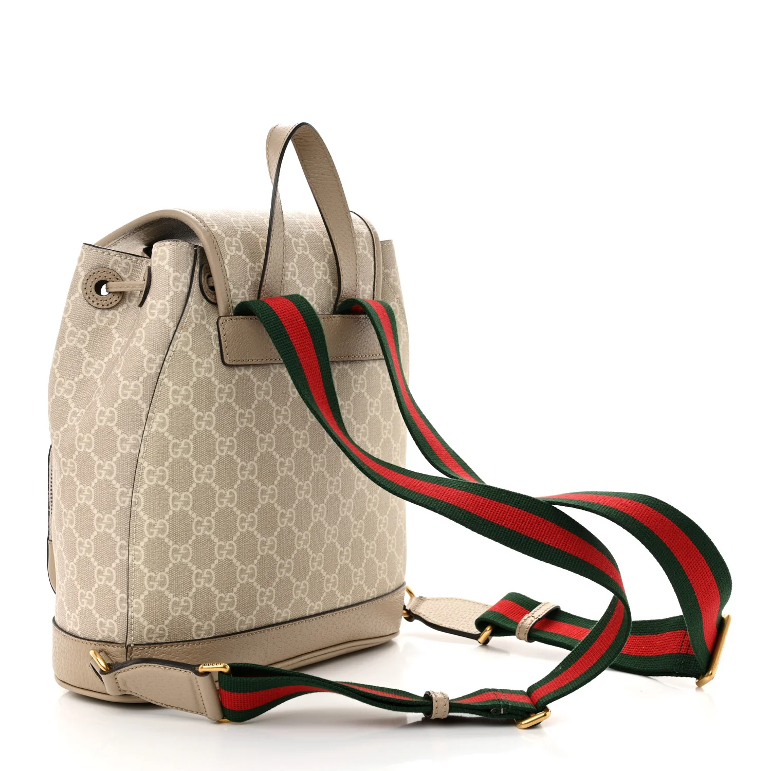 GG Supreme Monogram Azalea Calfskin Retro Interlocking G Buckle Backpack Beige Mystic White - Top Club