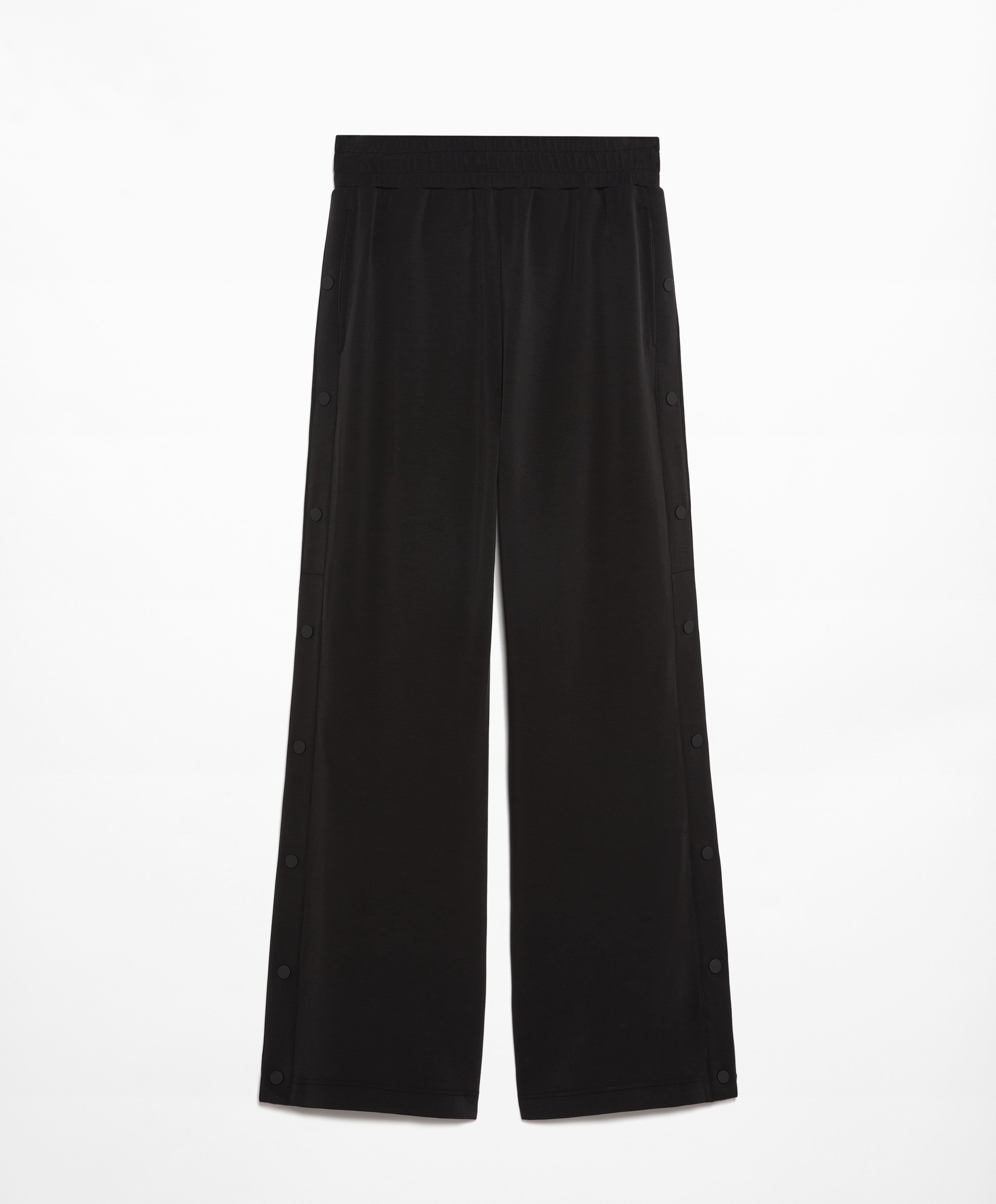 OYSHO Soft-touch wide, straight-leg trousers with modal and buttons