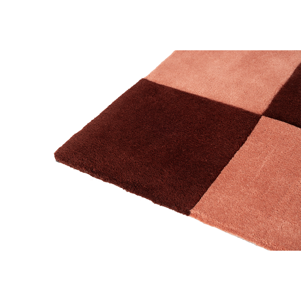 Vloerkleed Checks 161x253 cm burgundy/blush