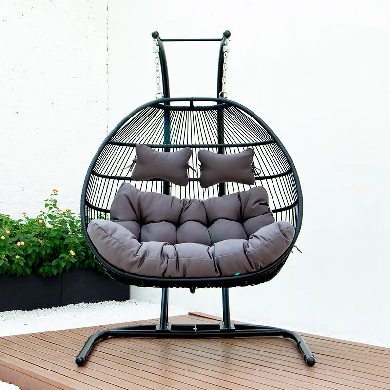 Double rocking chair with stand