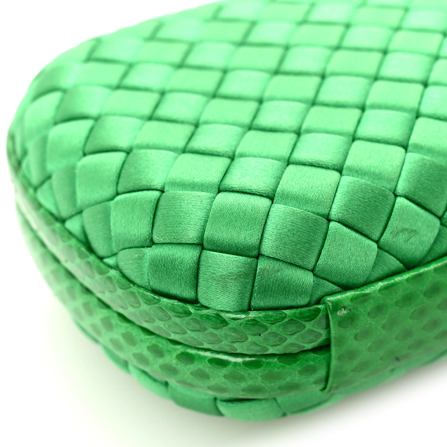 Satin Intreccio Impero Ayers Knot Clutch Parakeet - Top Club