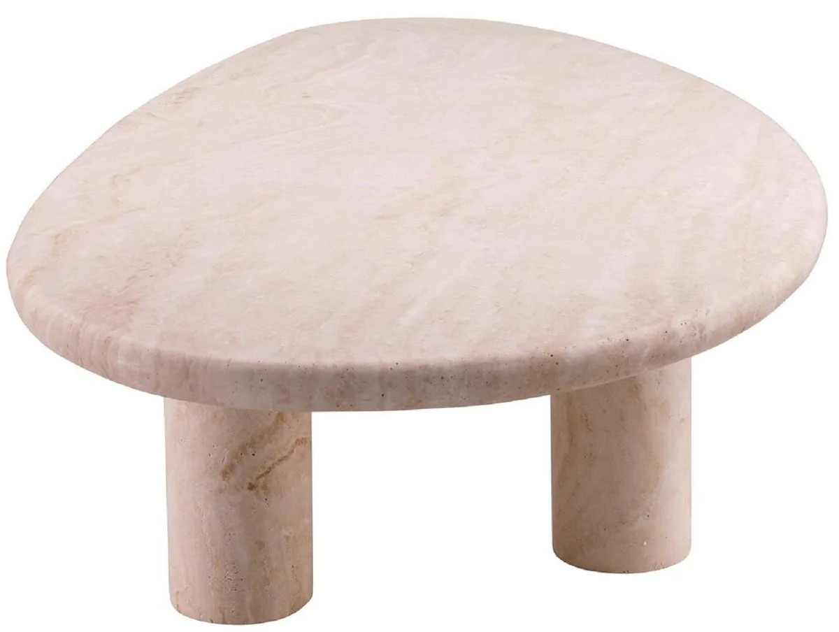 Luxury coffee table beige 148 x 77 x H. 35.5 cm - Travertine natural stone living room table - Living room furniture - Travertine furniture - Luxury furniture - Luxury furnishings