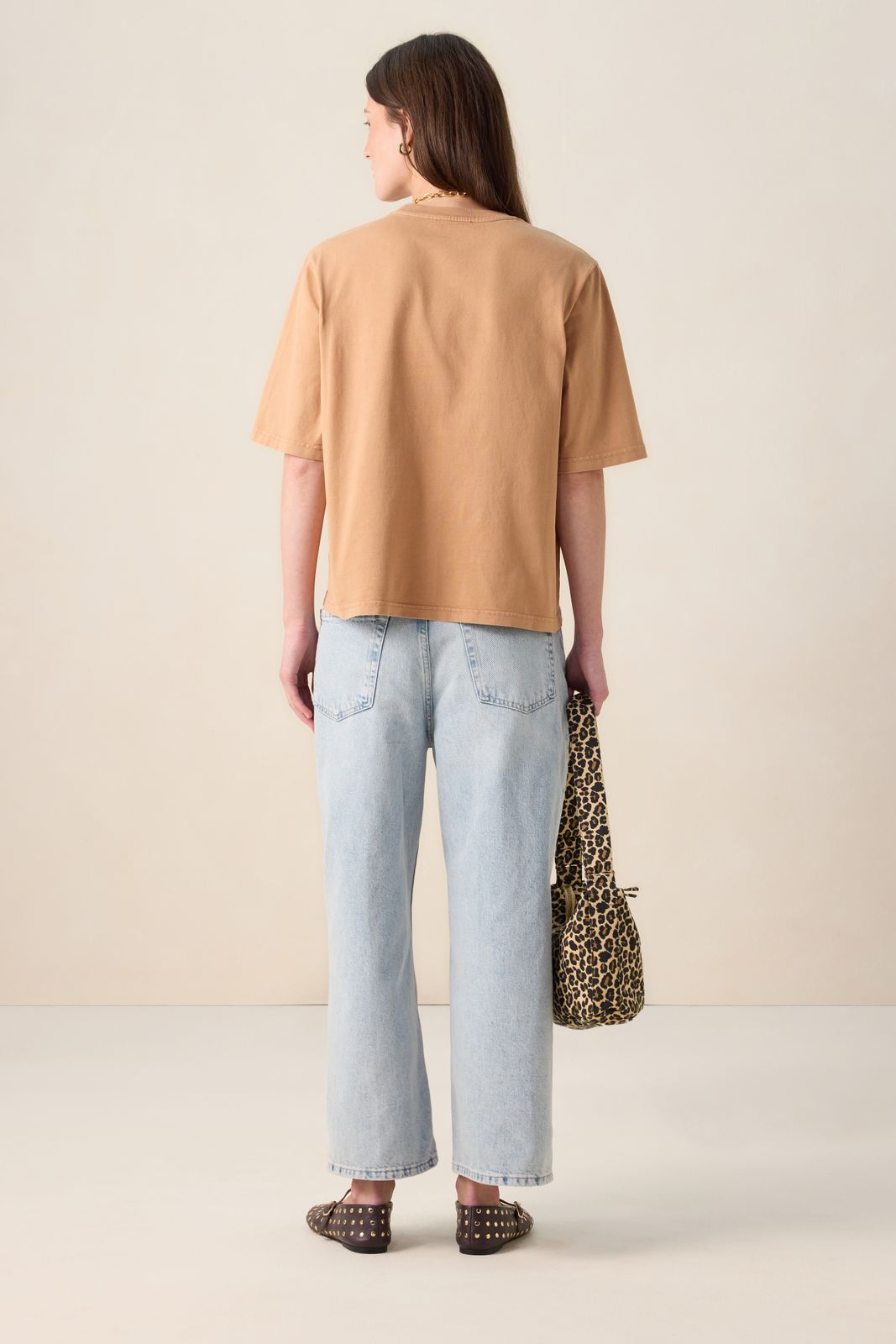 Lichtblauwe cropped jeans