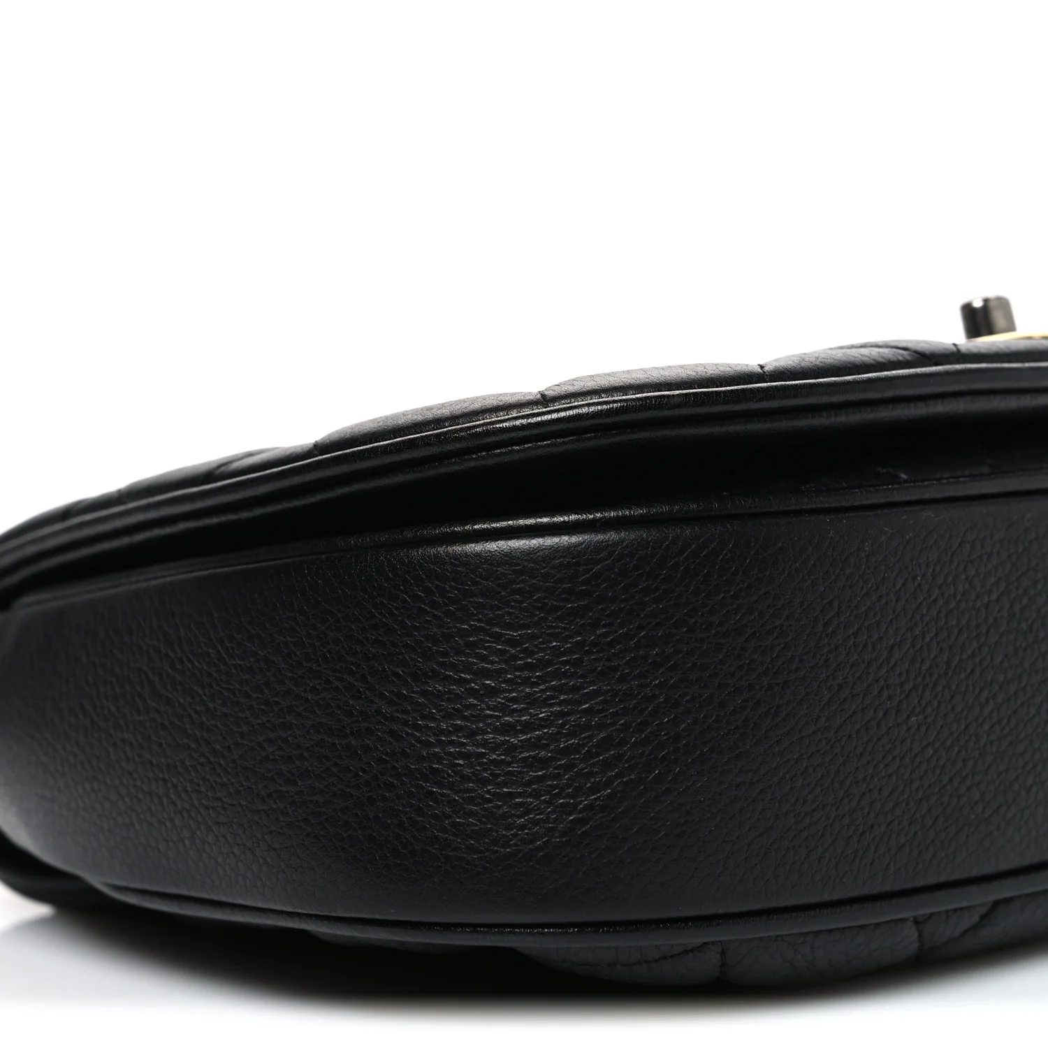 Calfskin Quilted Casual Pocket Messenger Flap Black - Top Club