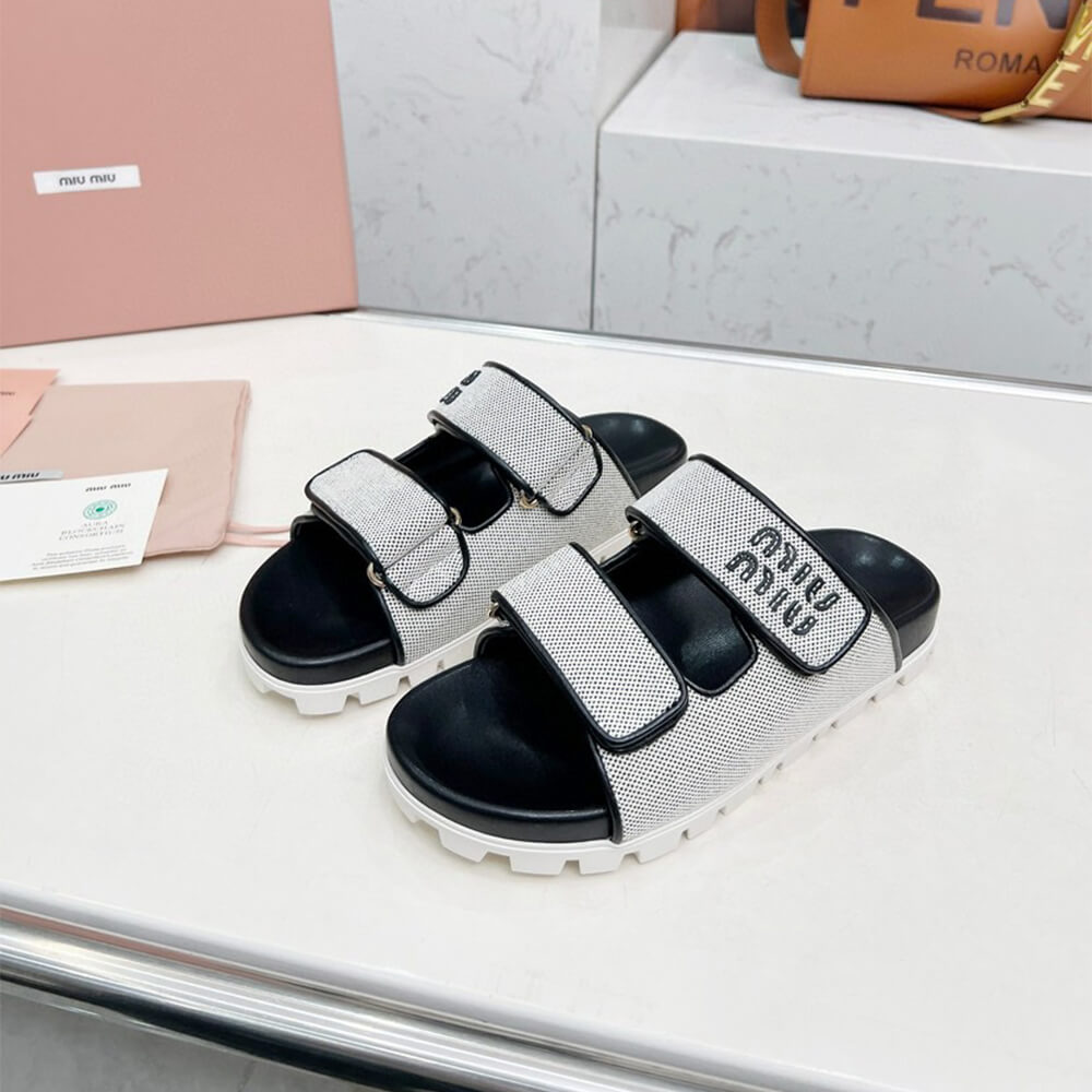 MiuMiu Canvas slides - Top Club
