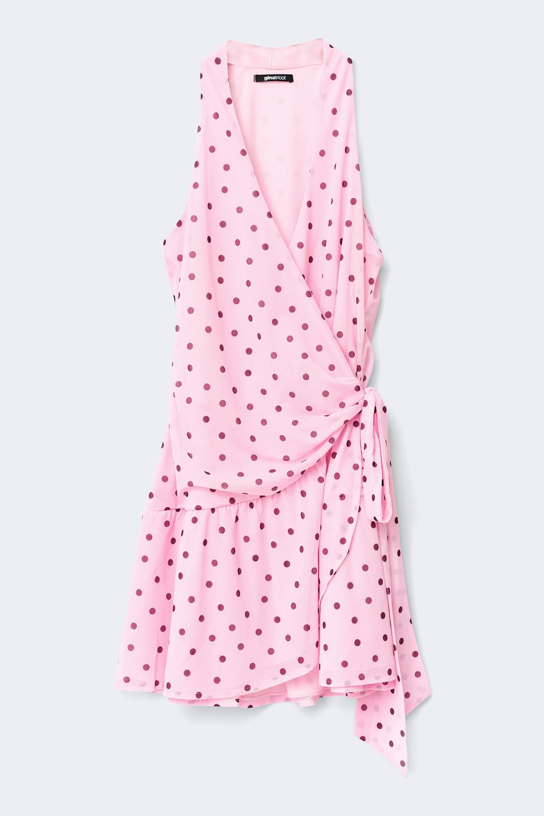 Gina Tricot sheer wrap dress