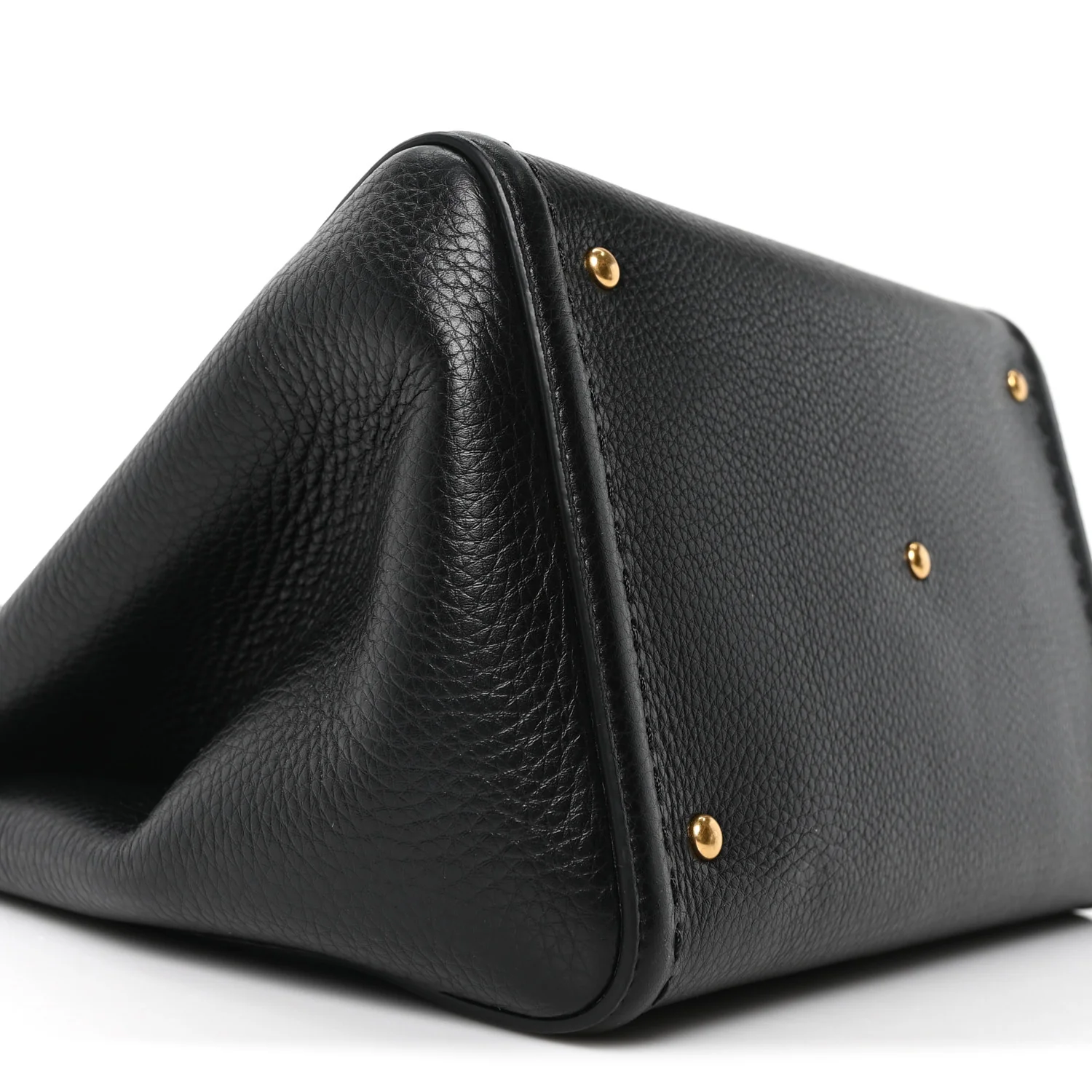 Soft Grainy Calfskin Alltime Medium Handbag Black - Top Club