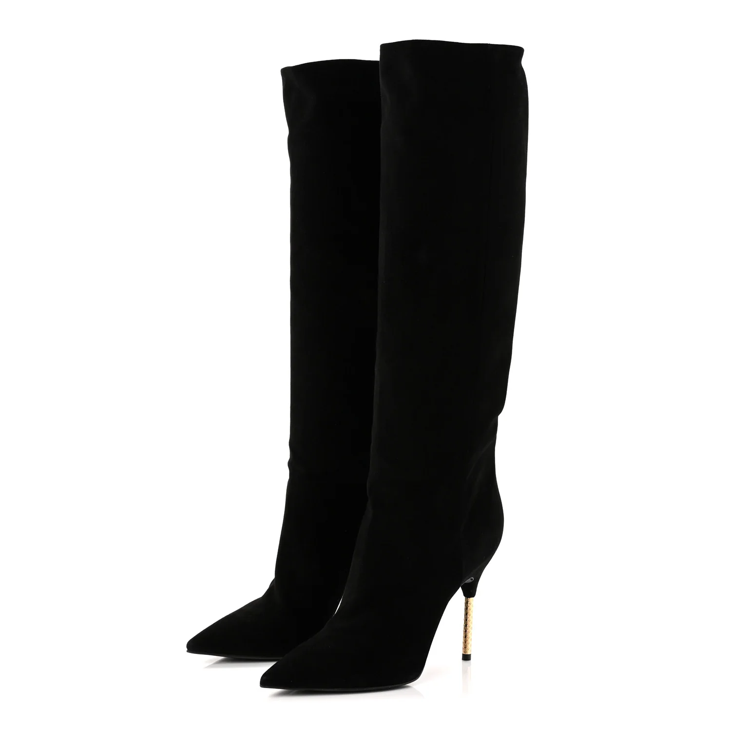 Suede High Boots 41 Black - Top Club