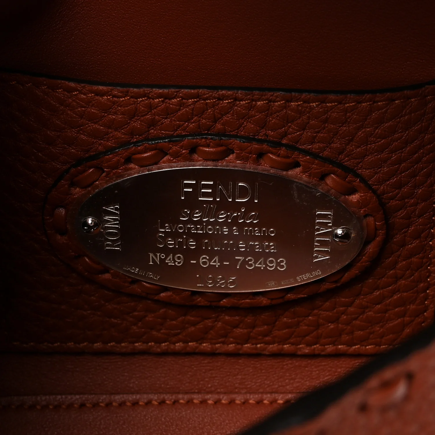 Cuoio Romano Selleria Macro Stitchings Mini Baguette Sienna - Top Club