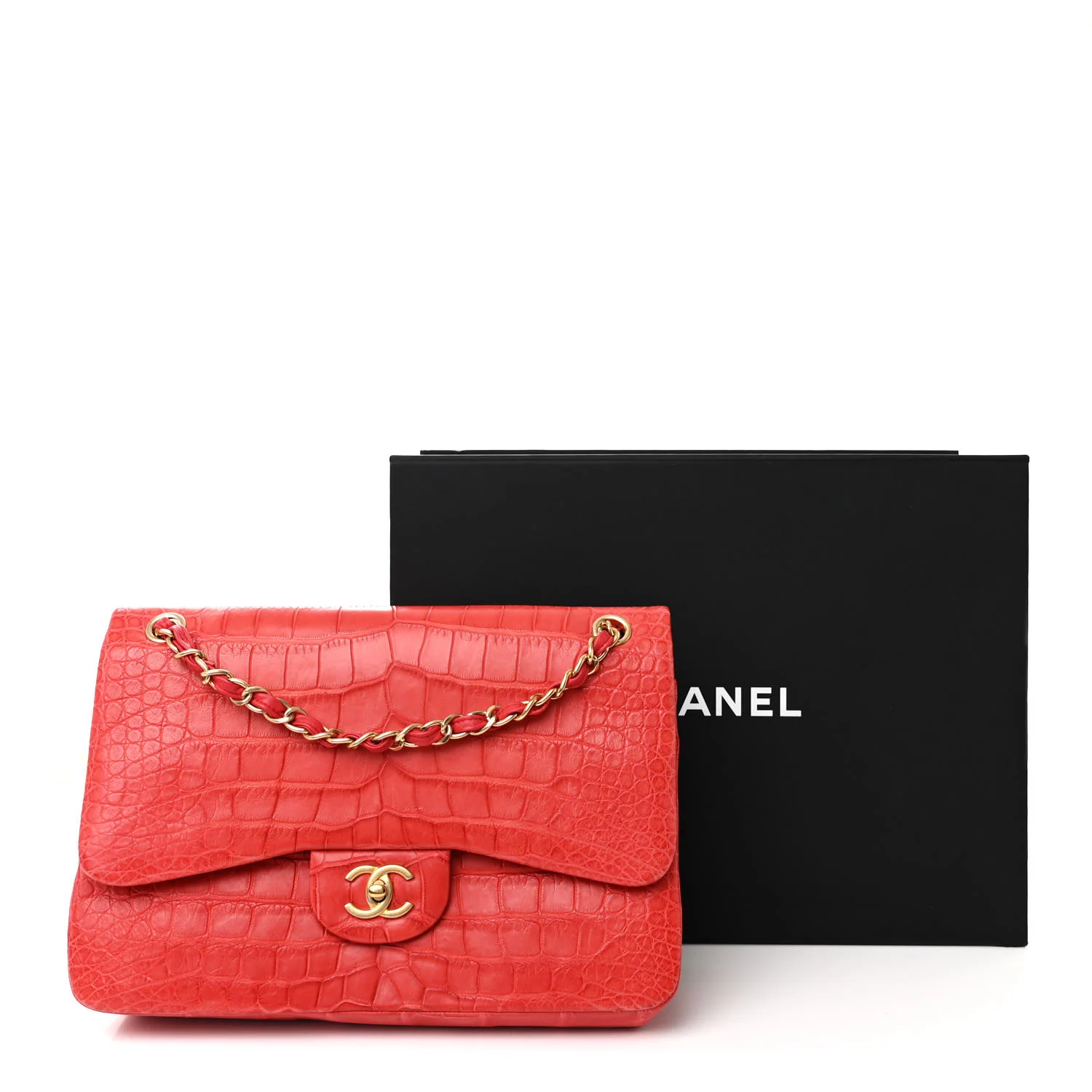 Alligator Jumbo Double Flap Red - Top Club