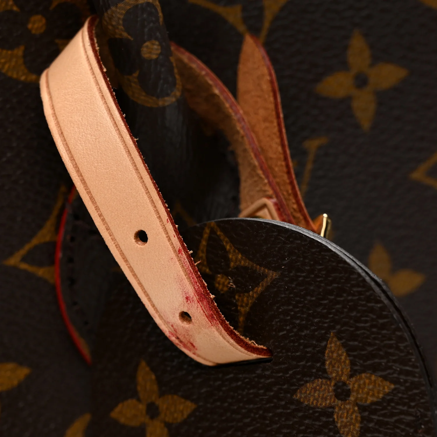 Monogram Calf Hair Spikes Iconoclasts Christian Louboutin Tote Red - Top Club