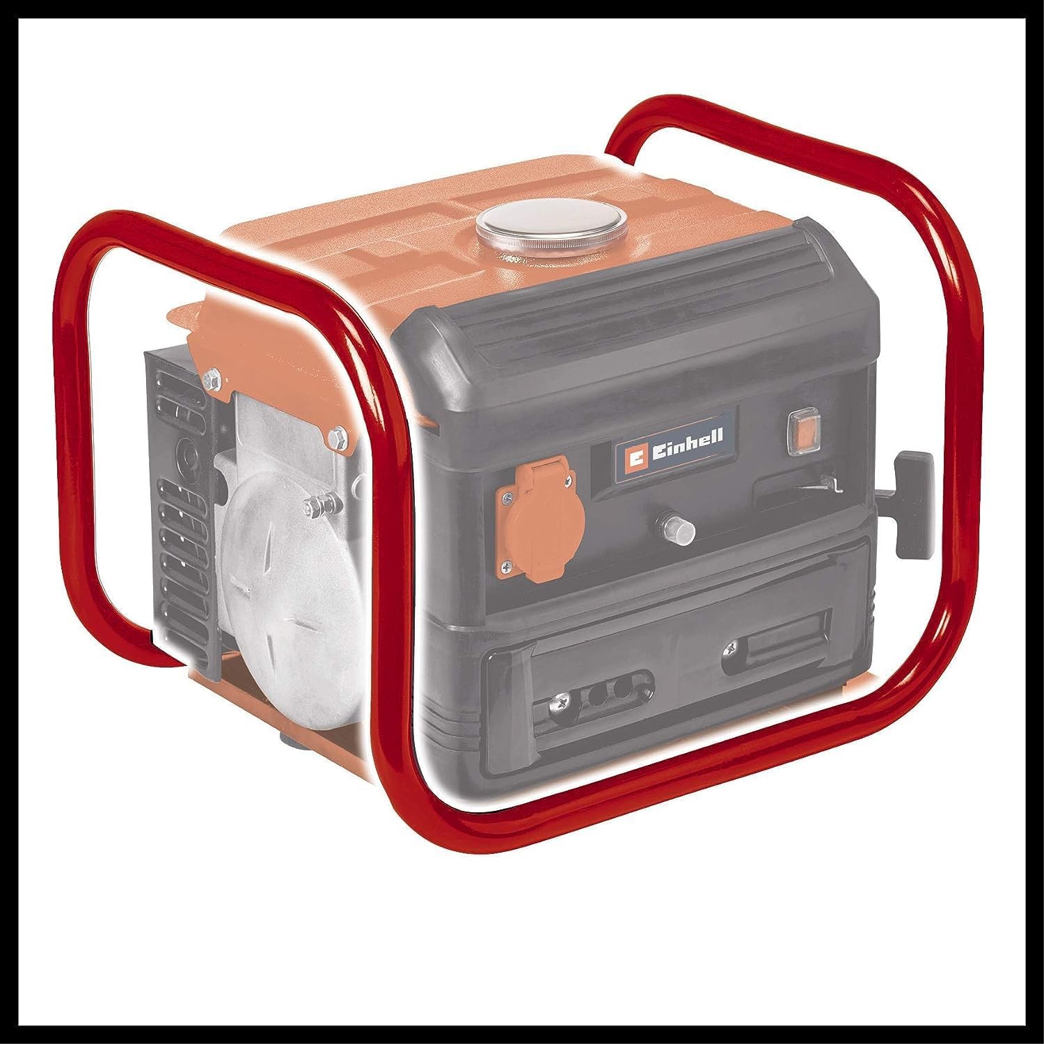 Einhell TC-PG 10/E5 Generatore di corrente (miscela, motore 2 tempi, 680 W, presa da 230 V, telaio portante, stabili piedini, interruttore magnetotermico, avvio a cavo)