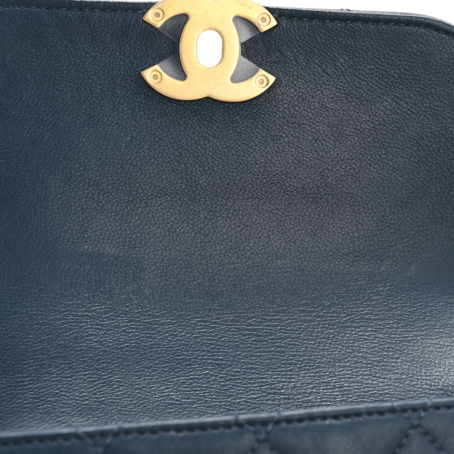 Lambskin Quilted Chain Infinity Waist Belt Bag Blue - Top Club