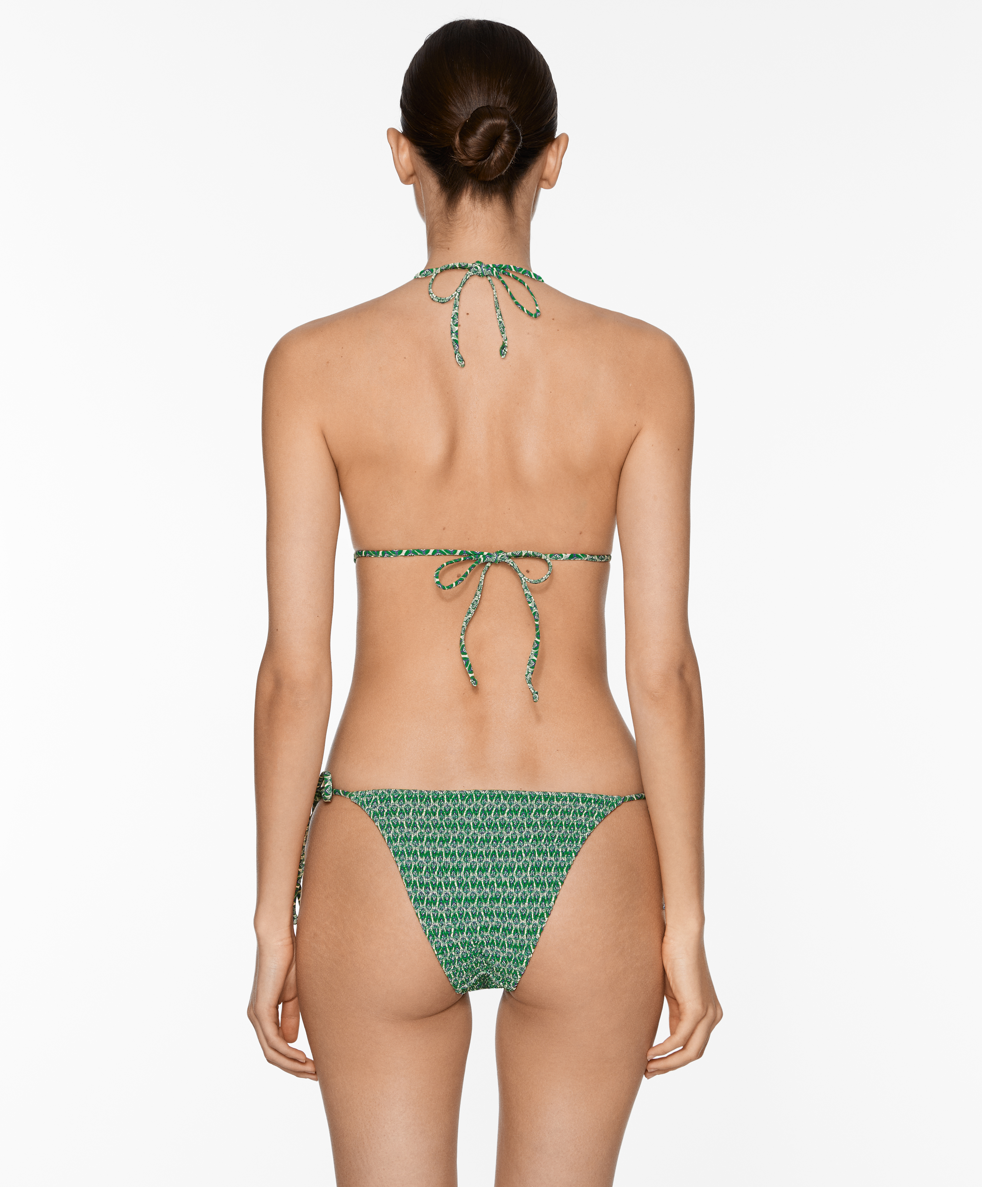 OYSHO Smock stamp print triangle bikini top