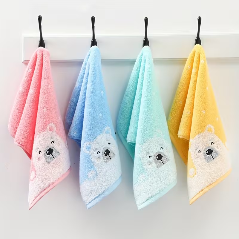 Cute Polar Bear Printed Woven Towel